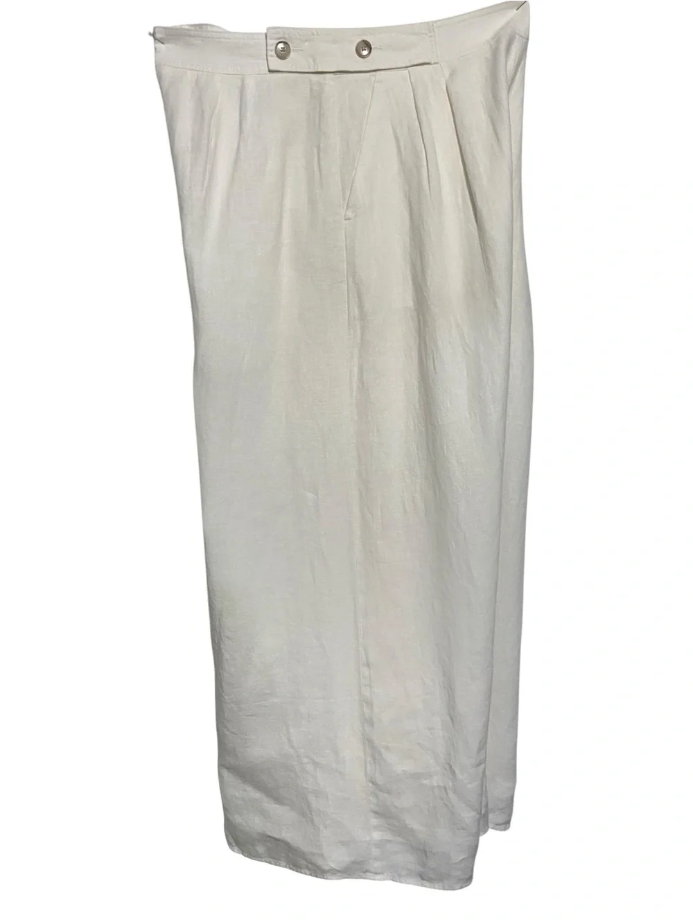 Banana Republic Minna Extra Wide-Leg Linen Pant Off White Sz 16